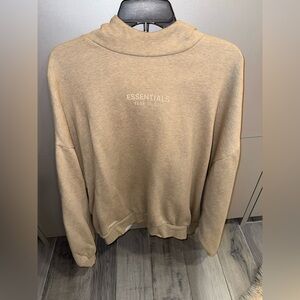 Men’s Fear of God Essentials Beige Hoodie Size L